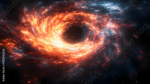 Fiery Cosmic Vortex - Abstr...