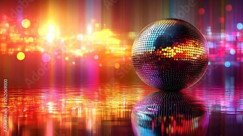 Disco Ball Reflection on Wa...