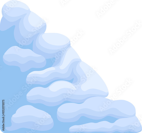 Snow drift icon. Flat style.