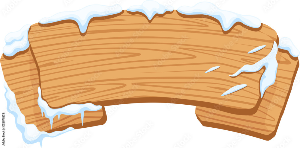 Wooden signboard icon. Snowy style. Wooden signboard icon. Snowy style.