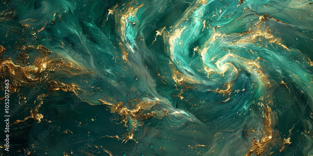 Colorful Swirls of Blue and Green in the Universe Colorful Swirls of Blue and Green in the Universe