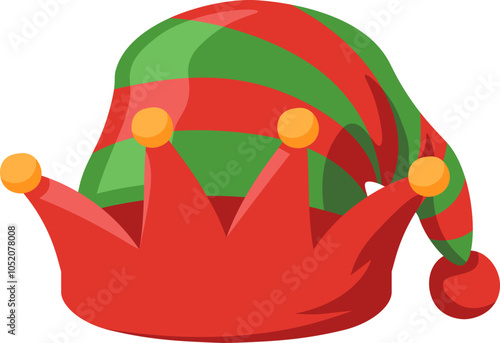 Elf hat icon. Flat style.