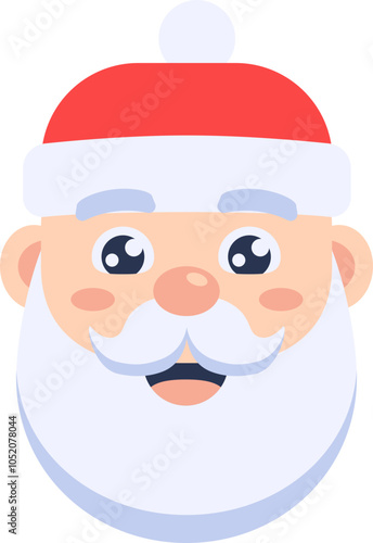 Obraz na płótnie Santa Claus icon. Impression face. Cartoon style. w salonie