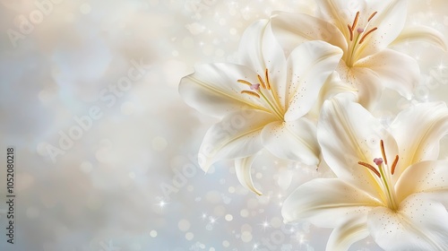 lily flowers close up. beautiful flowers on the background