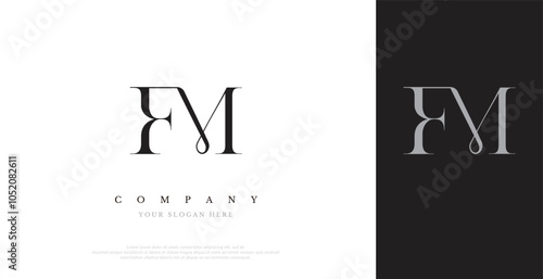 Initial FM Logo Design Vector 