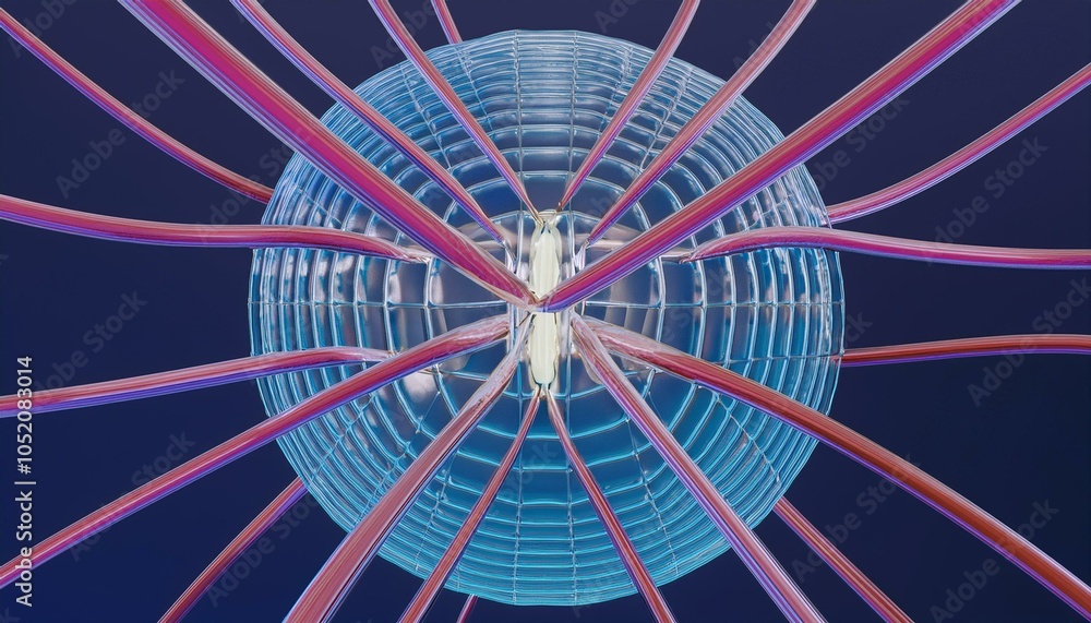 Fototapeta premium Cell membrane and biology, biological concept, 3d rendering.