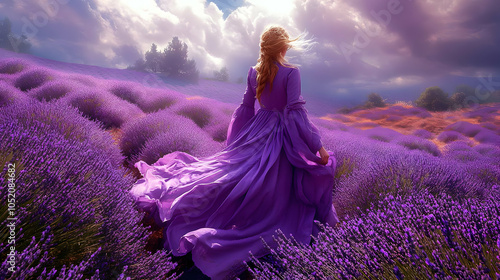 Purple Dress in Lavender Fi...