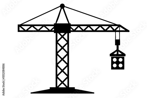 Tower Crane Silhouette