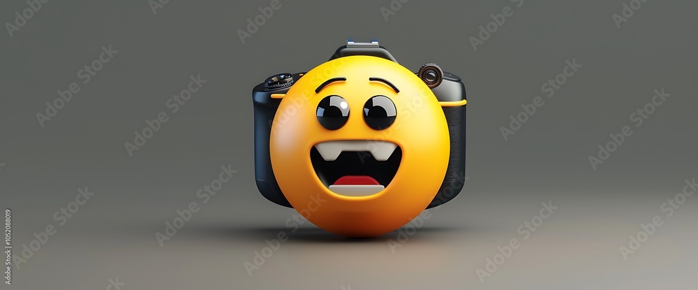 Obraz premium emojis with blackbackground cameramanface