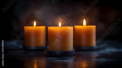 Three Burning Candles with ...