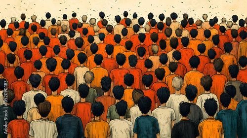 Crowd of People Illustration