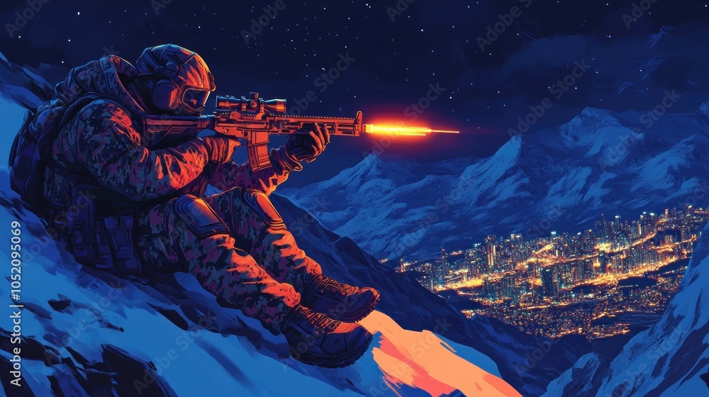 Fototapeta premium Night Sniper