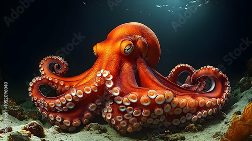Realistic Octopus Underwate...