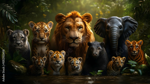 Jungle Animals Illustration...