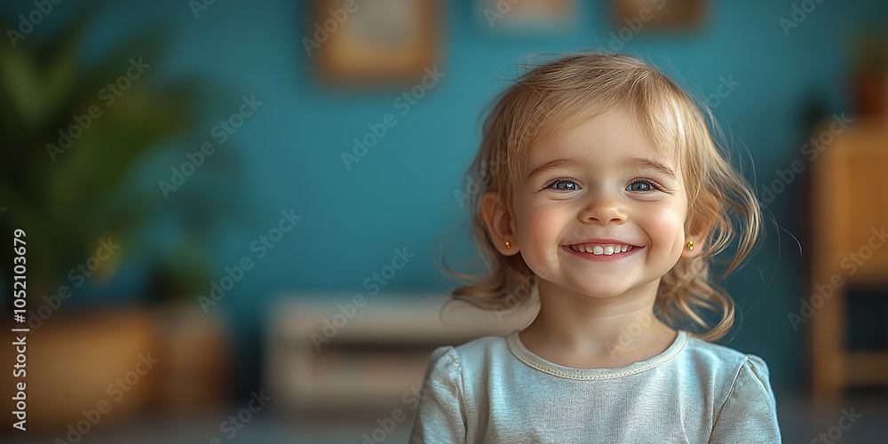 portrait of an white little girl with a smile portrait of an white little girl with a smile