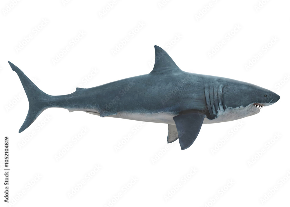 Obraz premium Great White Shark Isolated