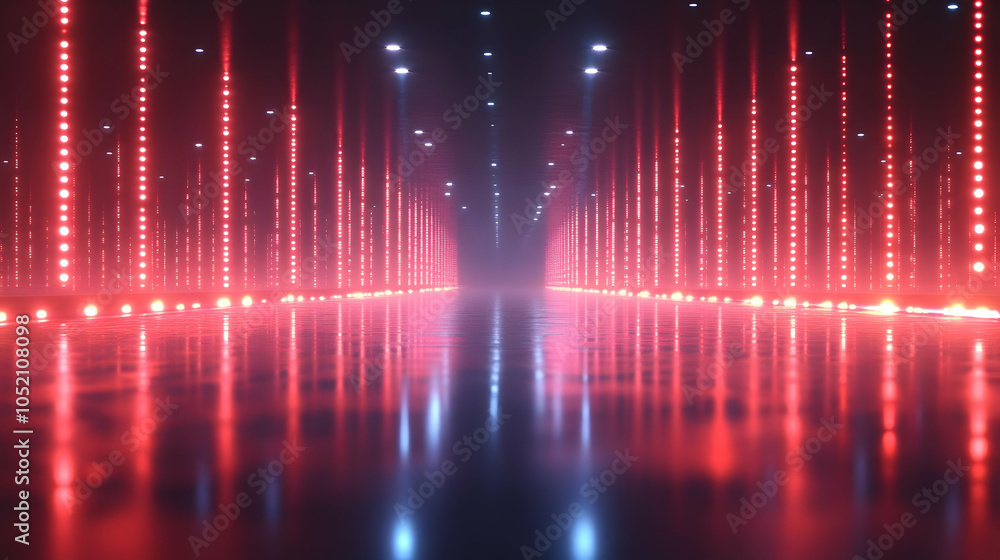 Red and Blue Neon Lights Abstract Background Red and Blue Neon Lights Abstract Background