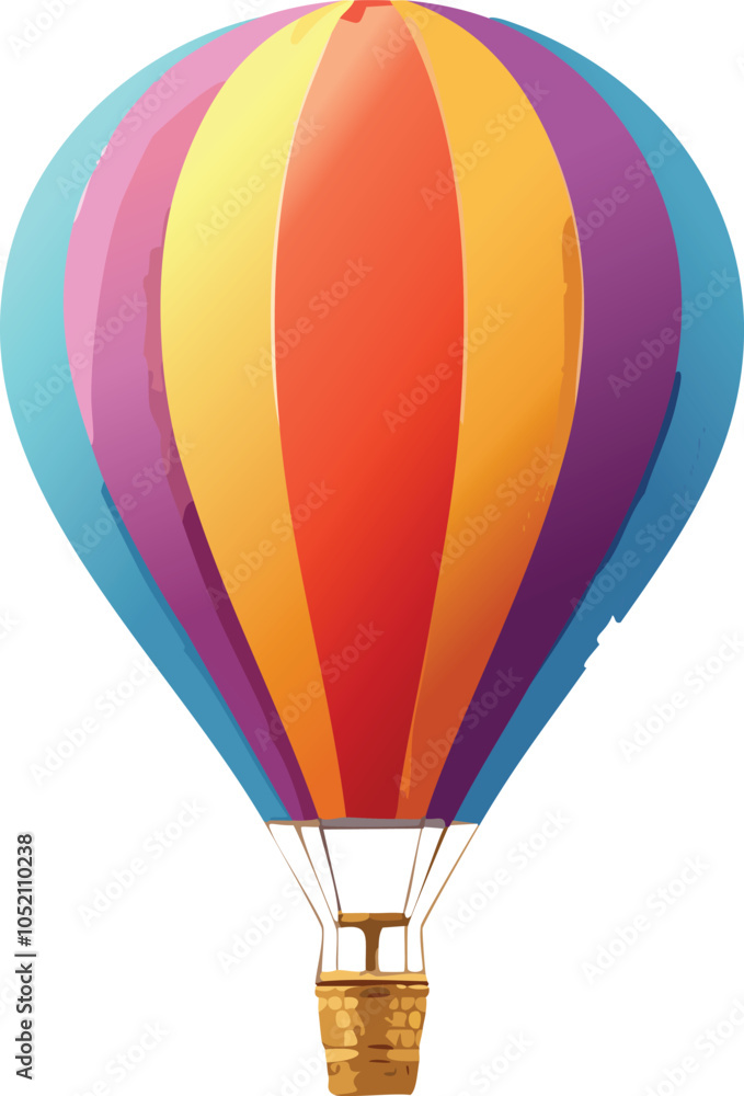 Fototapeta premium colorful hot air balloon vector isolated