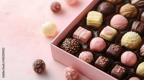 Pink Box of Chocolate Truff...