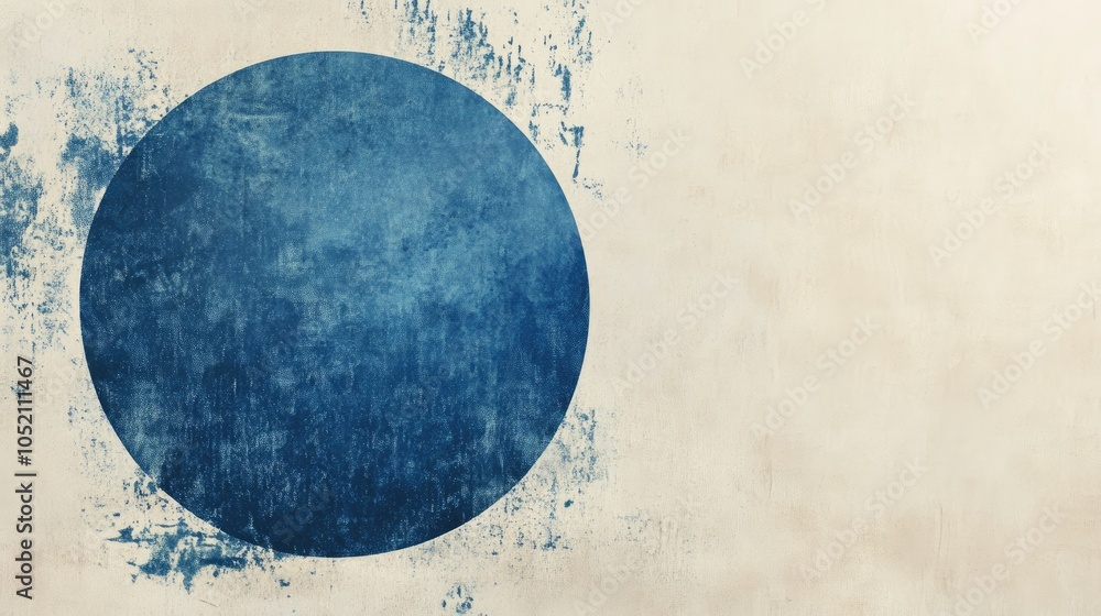 Hand-drawn blue circle on neutral surface, representing diabetes awareness, with ample room for educational text Hand-drawn blue circle on neutral surface, representing diabetes awareness, with ample room for educational text
