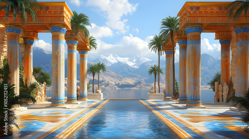 Ancient Temple with Pool an...