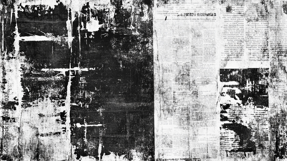 Fototapeta premium Black and white grunge texture. 
