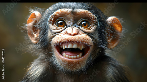 Close Up Photo of a Chimpan...