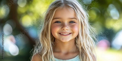 Portrait of a beautiful little girl looking at the camera