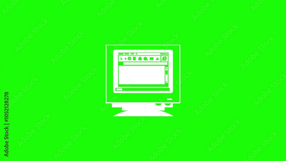 Notebook computer shape icon animation on white background Notebook computer shape icon animation on white background