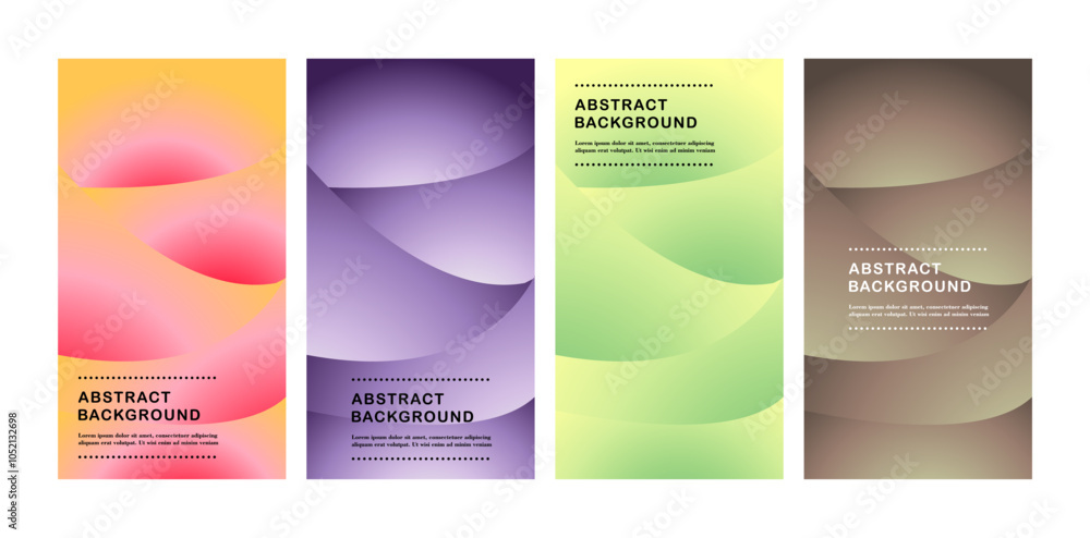 Fototapeta premium Semicircle gradient background with happy colors