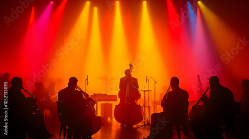 Silhouette of a Jazz Band P...
