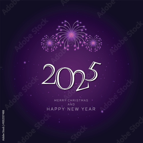 2025 Happy New Year Text Design photo