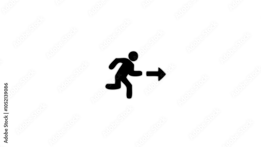silhouette of a person walking on the street Animation silhouette of a person walking on the street Animation