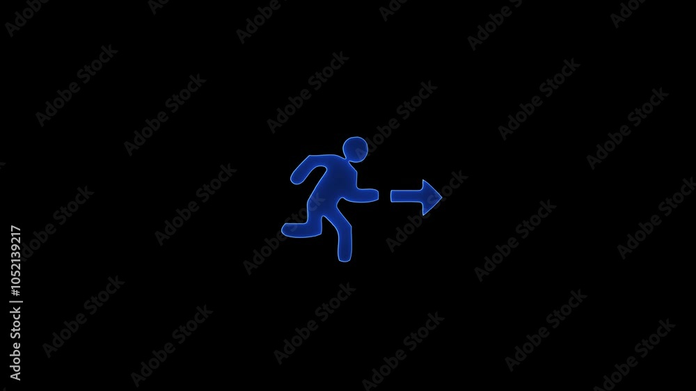 silhouette of a person on the street Animation silhouette of a person on the street Animation
