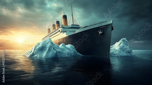 Ocean Liner Illustration wi...