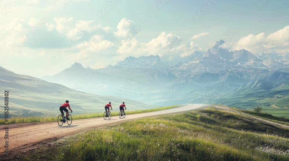 3 man bicycling mountains cyclists sports. 3 man bicycling mountains cyclists sports.