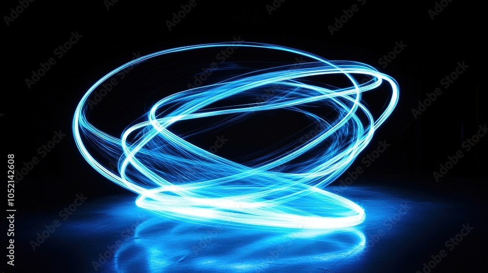 An Abstract Light Painting Composition Created in a Dark Environment, Utilizing Long Exposure Techniques to Draw Unique Light Trails with Handheld Sources, Resulting in a Captivating Visual Experience An Abstract Light Painting Composition Created in a Dark Environment, Utilizing Long Exposure Techniques to Draw Unique Light Trails with Handheld Sources, Resulting in a Captivating Visual Experience