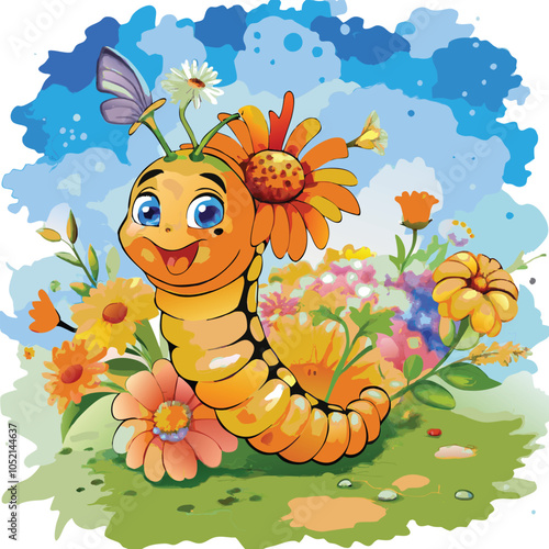 illustator airtwork a tiger whater collor penting