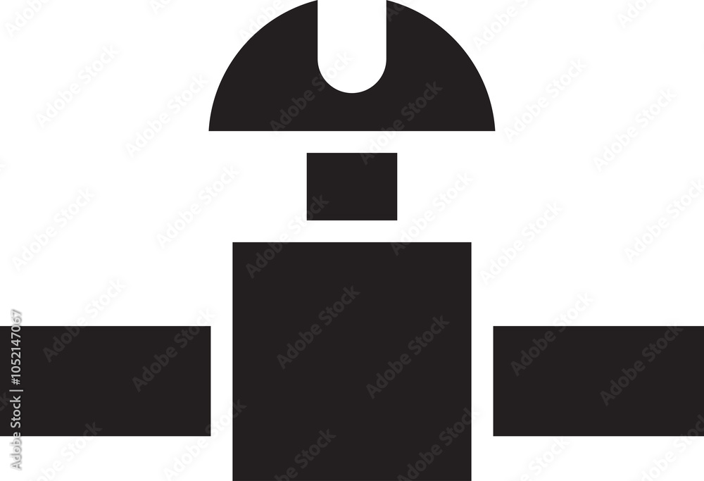 Obraz premium Valve and Pipeline Icon