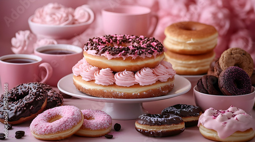 Stack of Glazed Donuts with...