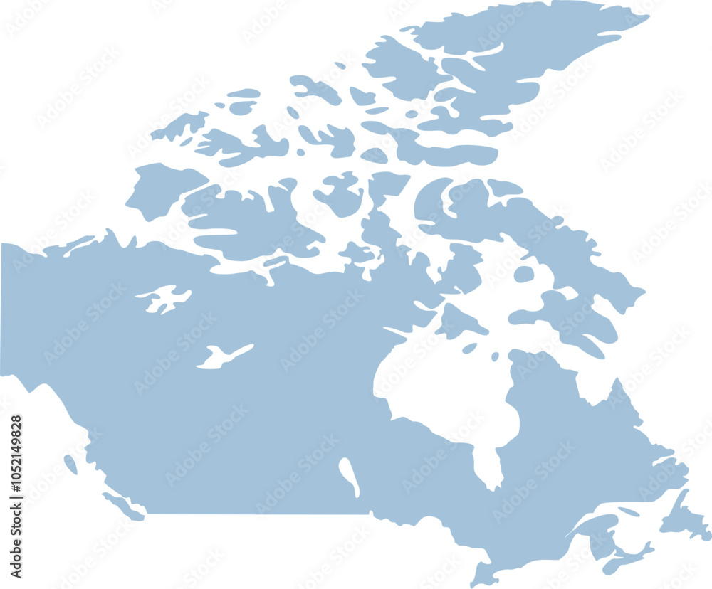 Fototapeta premium Map of Canada highlighting the capital, Ottawa