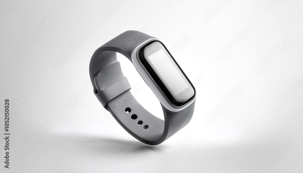 Fitness Tracker floating or flying isolated white background Fitness Tracker floating or flying isolated white background