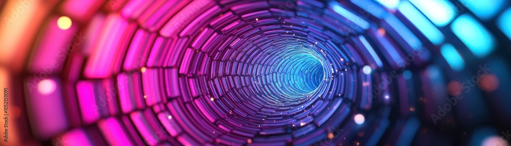 A vibrant tunnel of colors spiraling into the distance, creating an immersive and captivating visual experience. A vibrant tunnel of colors spiraling into the distance, creating an immersive and captivating visual experience.