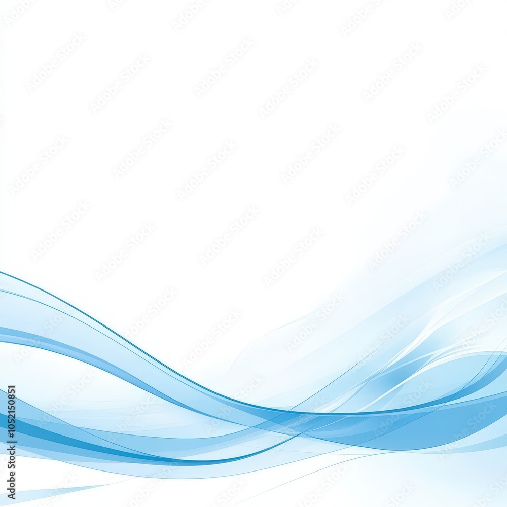 Fototapeta premium Blue wave on white