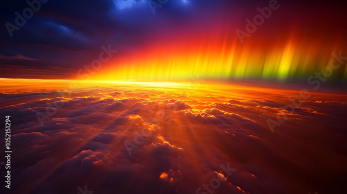 Aerial View of Colorful Sun...