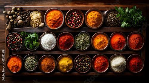 Spice Rack with Various Spi...