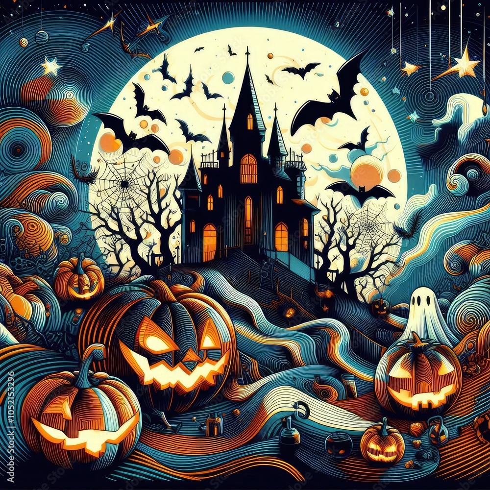 Fototapeta premium Halloween illustration