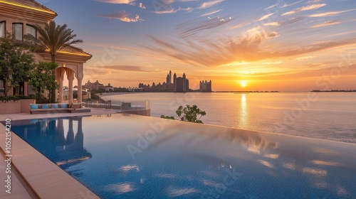 "A Sunset Like No Other: Infinity Pool Views of Palm Jumeirah at Atlantis Royal"