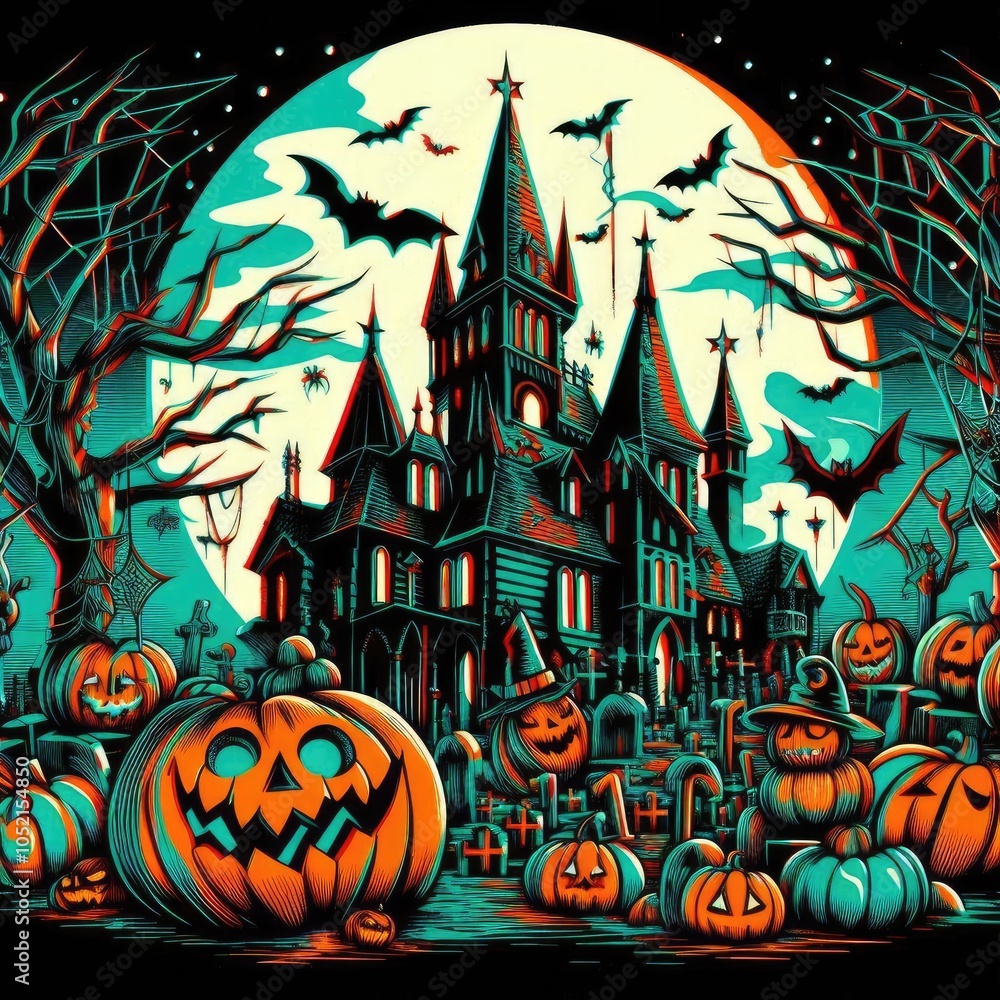 Fototapeta premium Halloween illustration