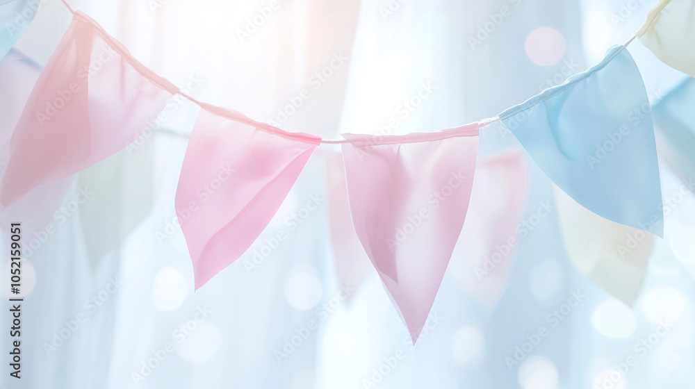 Soft Pastel Party Bunting - Celebration Decoration Soft Pastel Party Bunting - Celebration Decoration